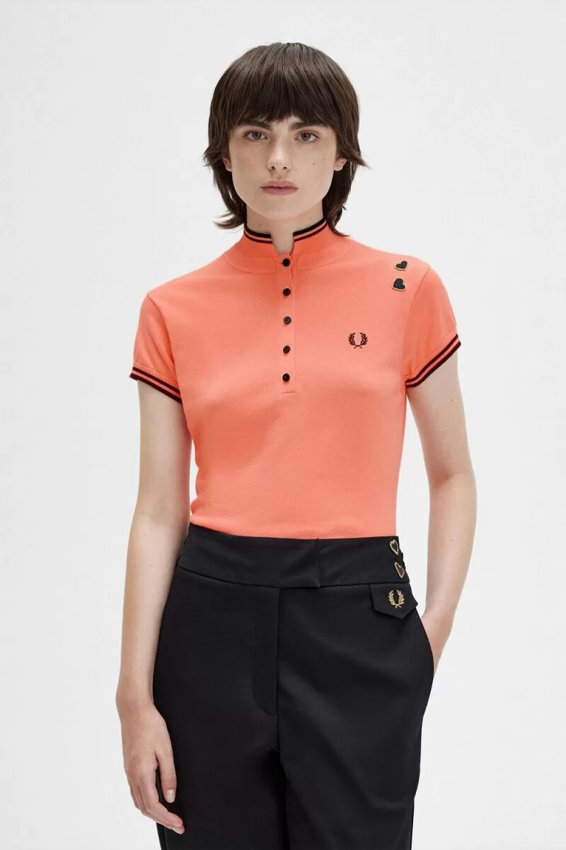 fred perry maglia da donna in maglia coral heat