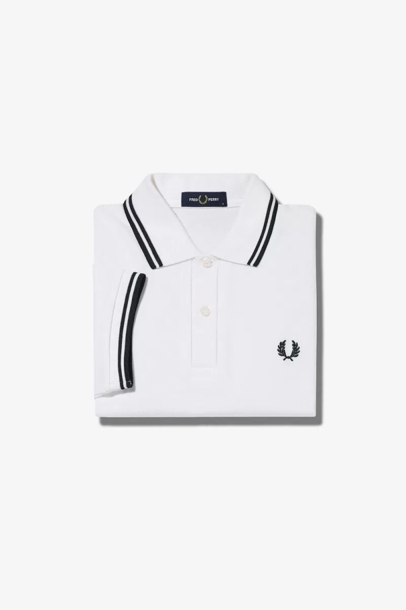 fred perry g3600 camicia da donna bianca nera