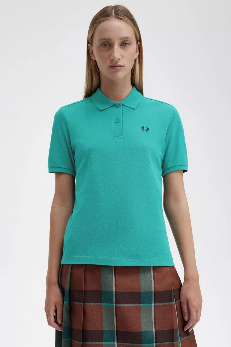 fred perry g6000 camicia da donna color menta intenso nero