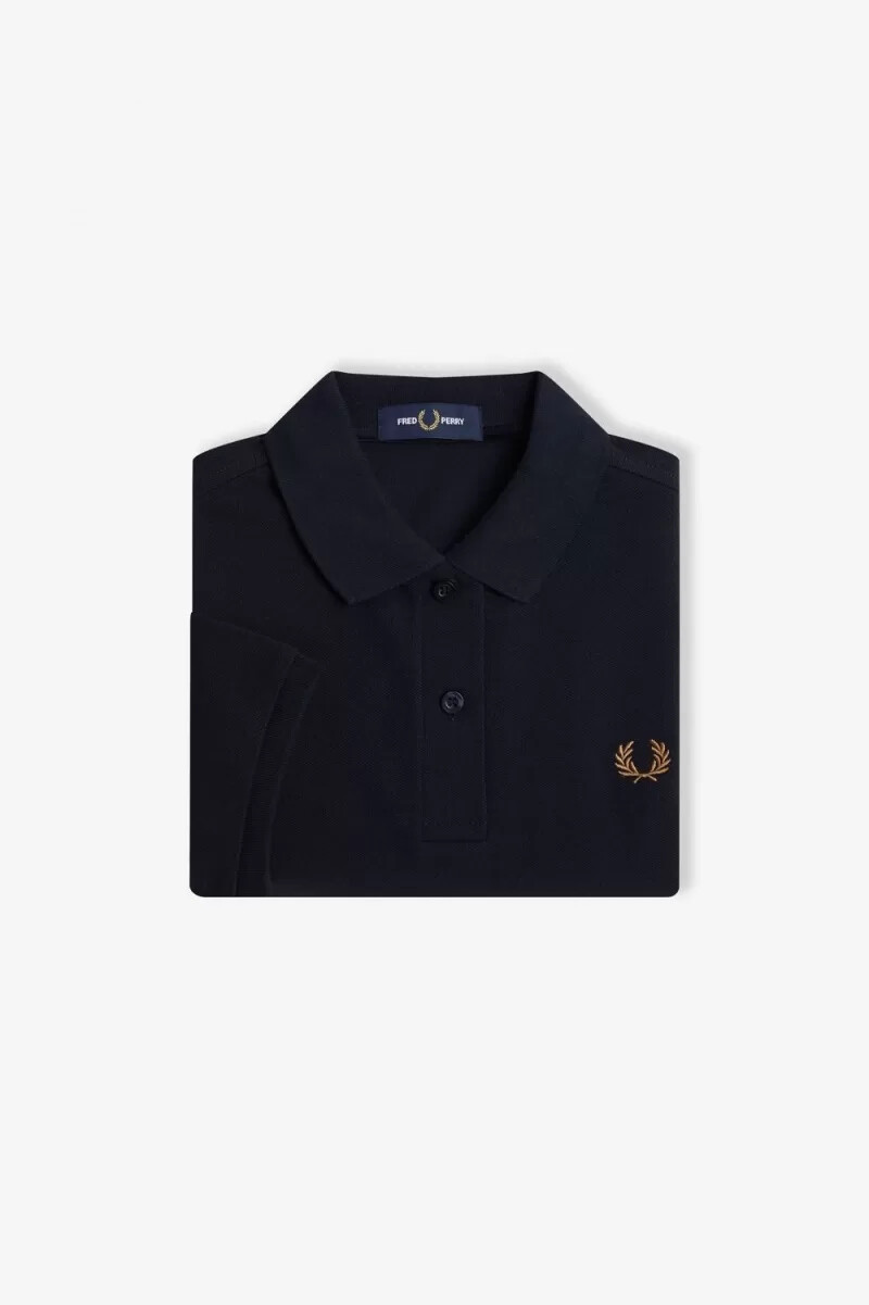 fred perry g6000 camicia da donna blu navy marrone