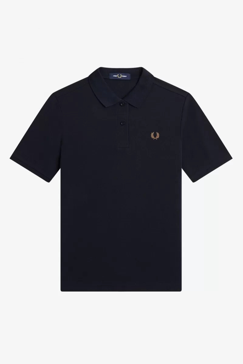 fred perry g6000 camicia da donna blu navy marrone