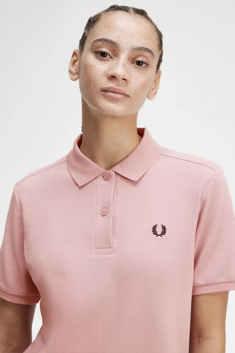 fred perry g6000 camicia da donna dusty rose rosa nero