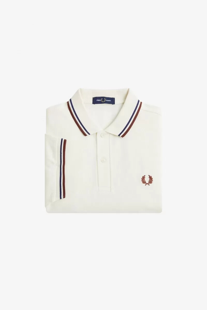 fred perry m3600 camicia da uomo beige blu navy francese whisky marrone