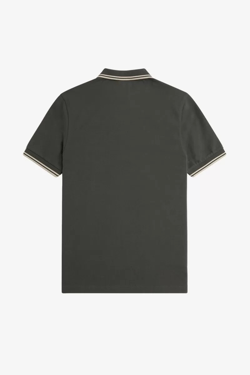fred perry m3600 camicia da uomo field green oatmeal oatmeal