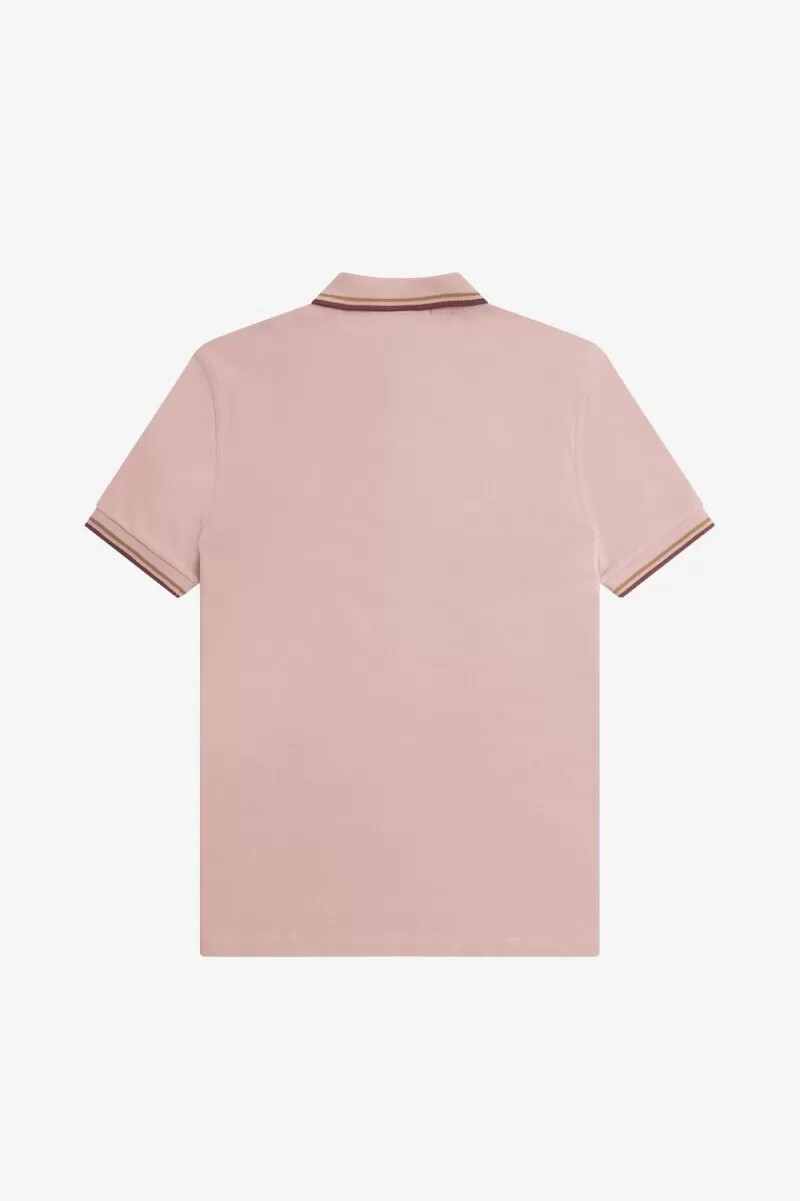 fred perry m3600 camicia da uomo dusty rose rosa marrone sangue di bue