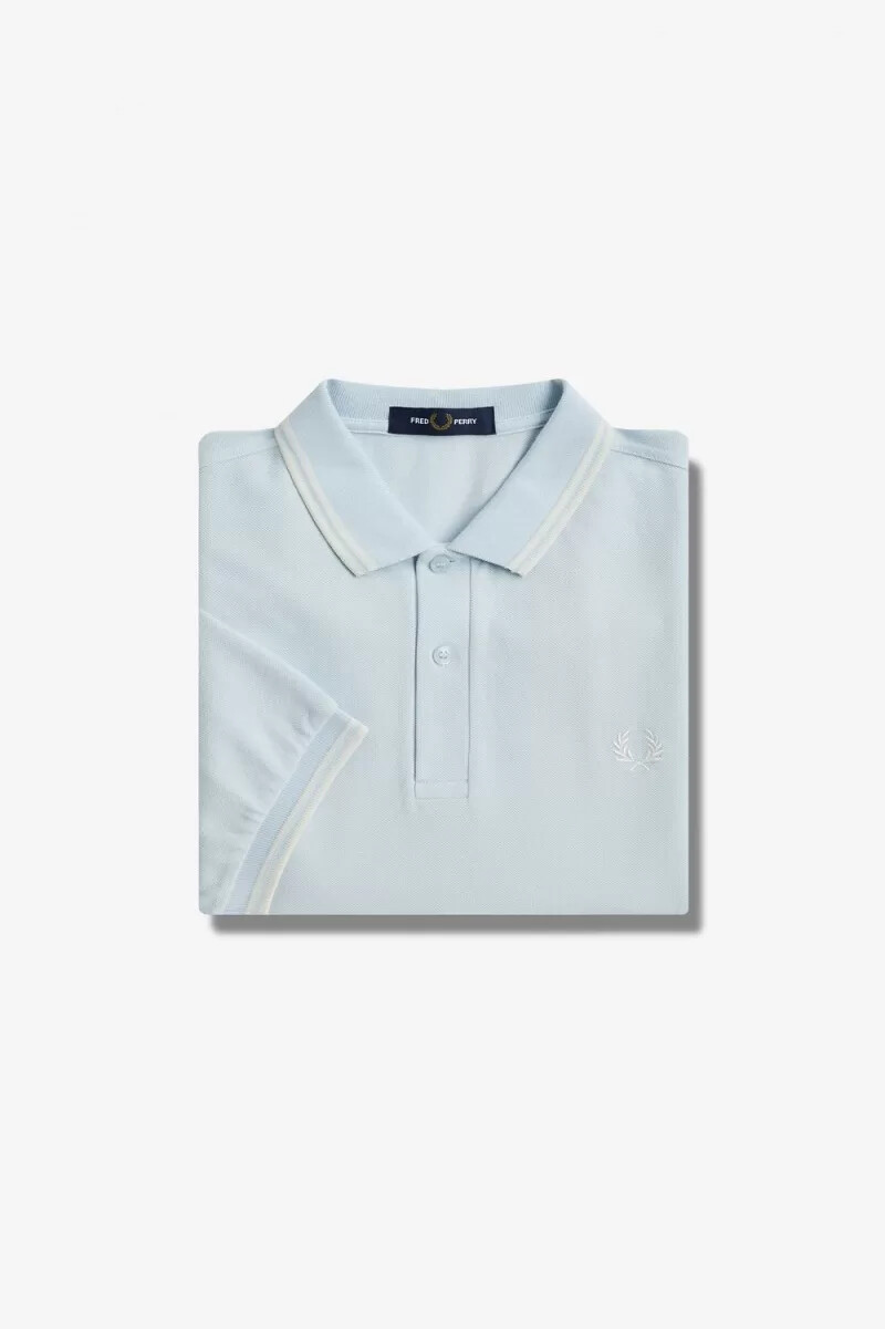camicia da uomo fred perry ombre light aqua