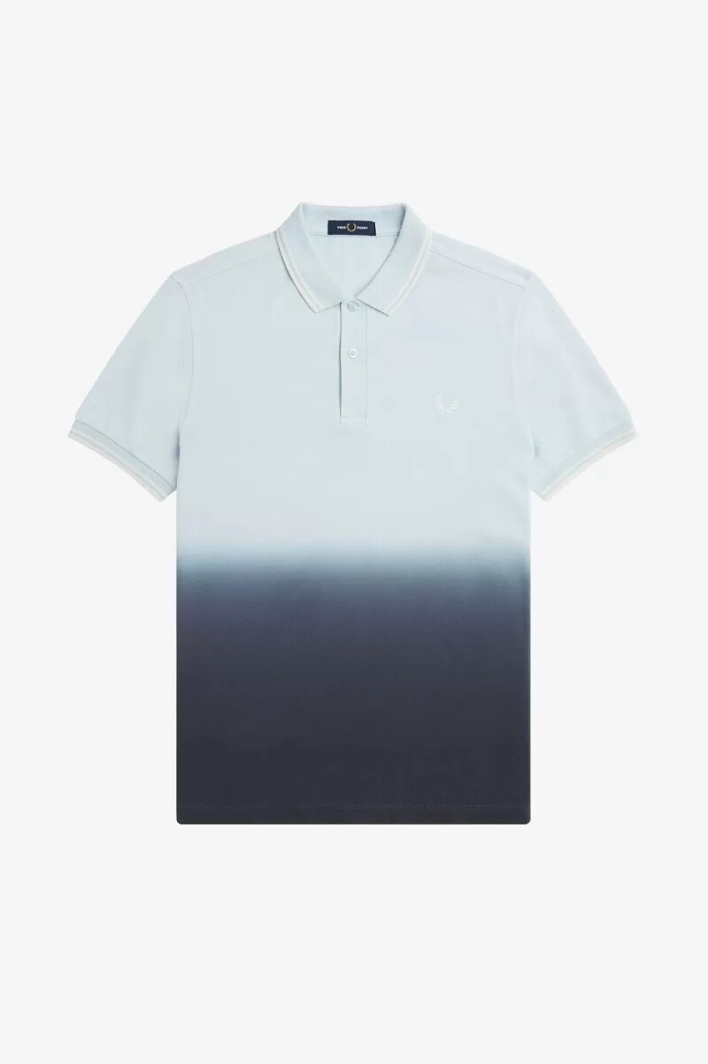 camicia da uomo fred perry ombre light aqua