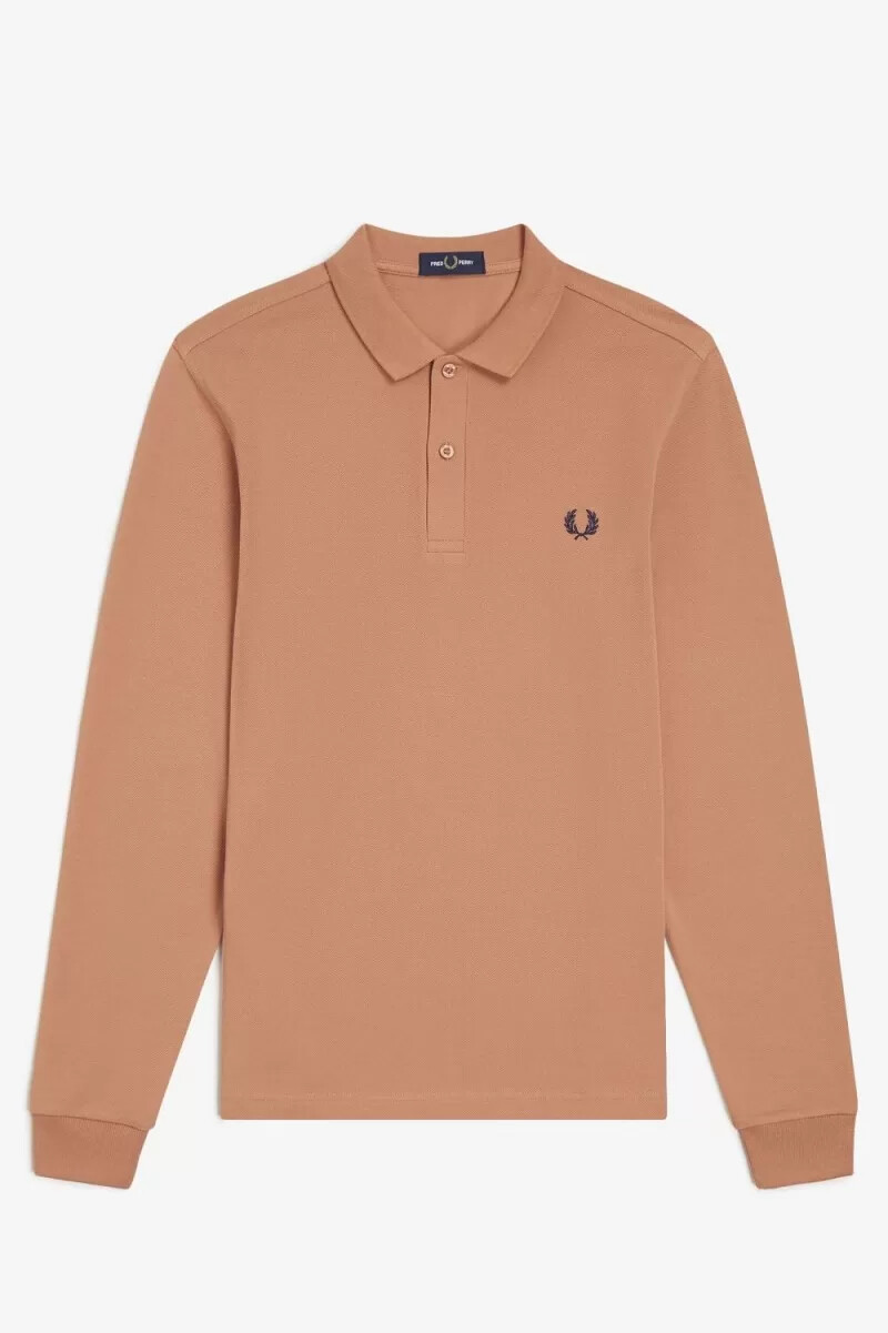 fred perry m6006 camicia da uomo color ruggine chiaro