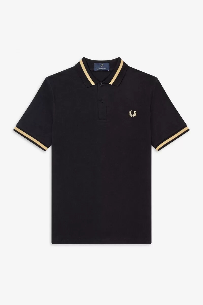 camicia da uomo fred perry m2 nera champagne