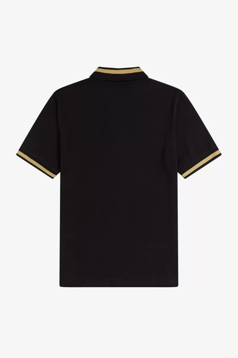 camicia da uomo fred perry m2 nera champagne