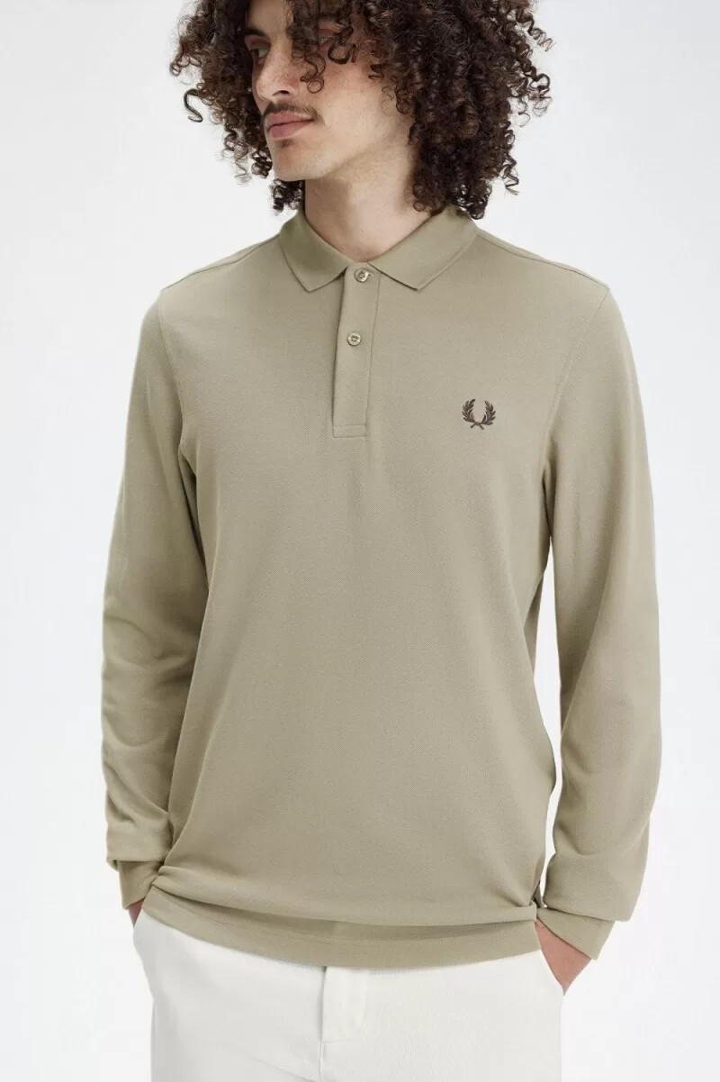fred perry m6006 camicia da uomo grigio caldo rosso scuro