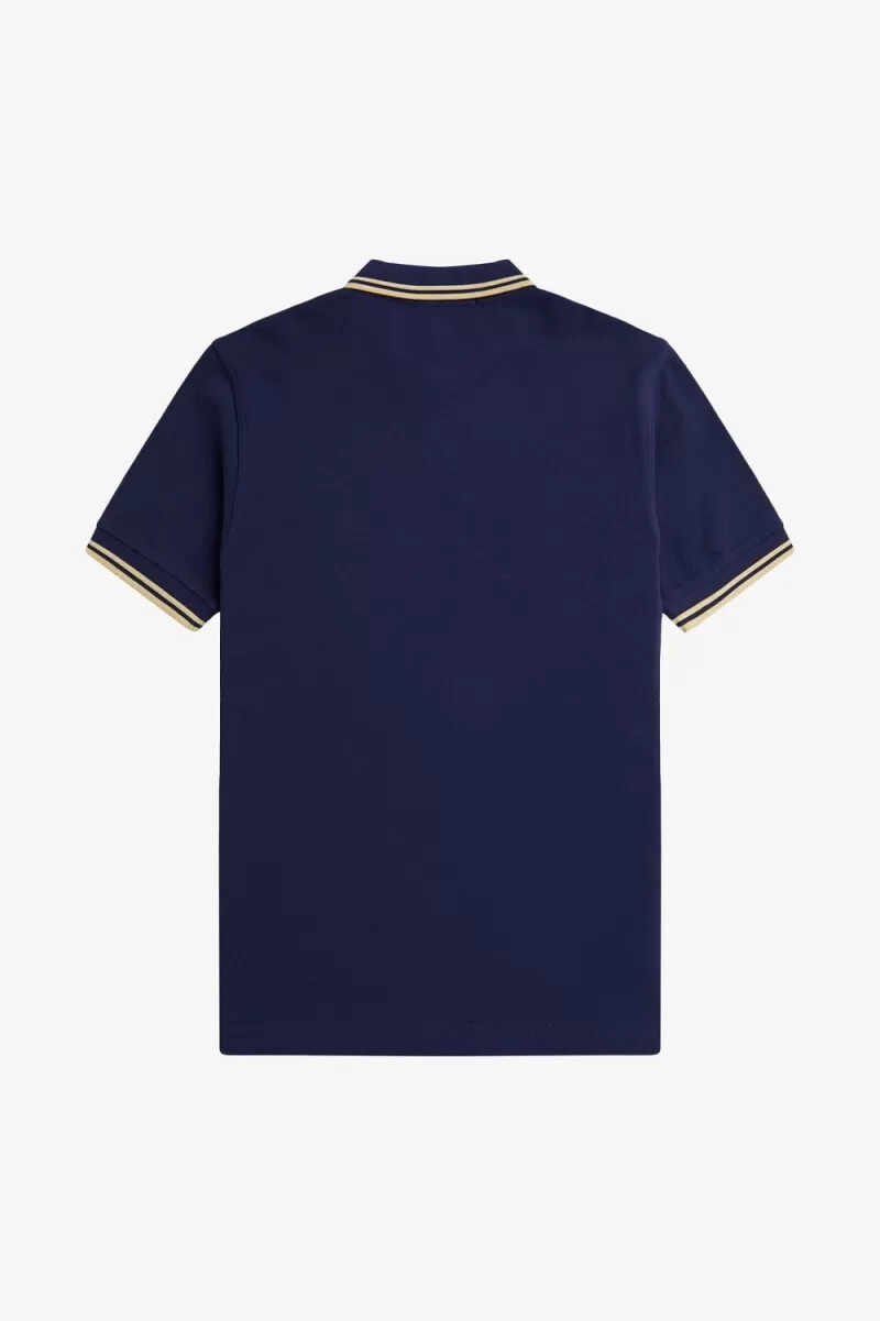 fred perry m3600 camicia da uomo blu navy francese aqua cream aqua cream