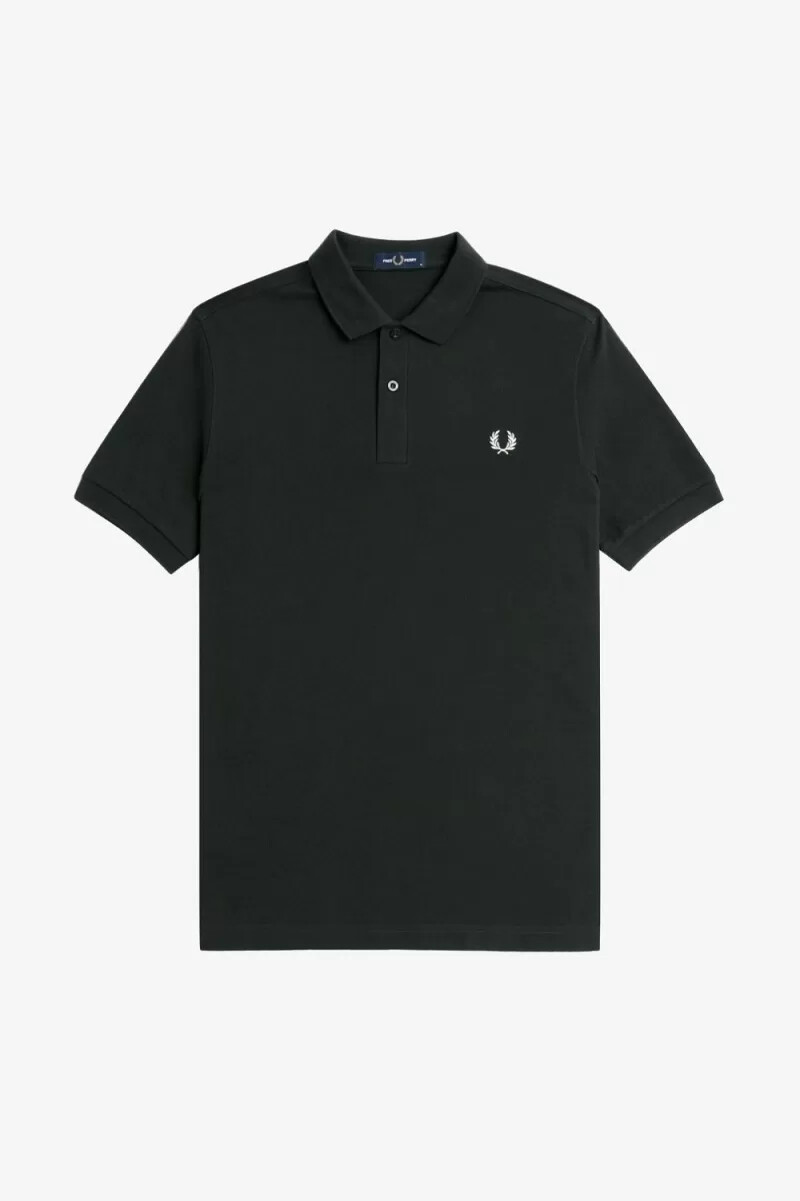 fred perry m6000 camicia da uomo verde notte bianco neve