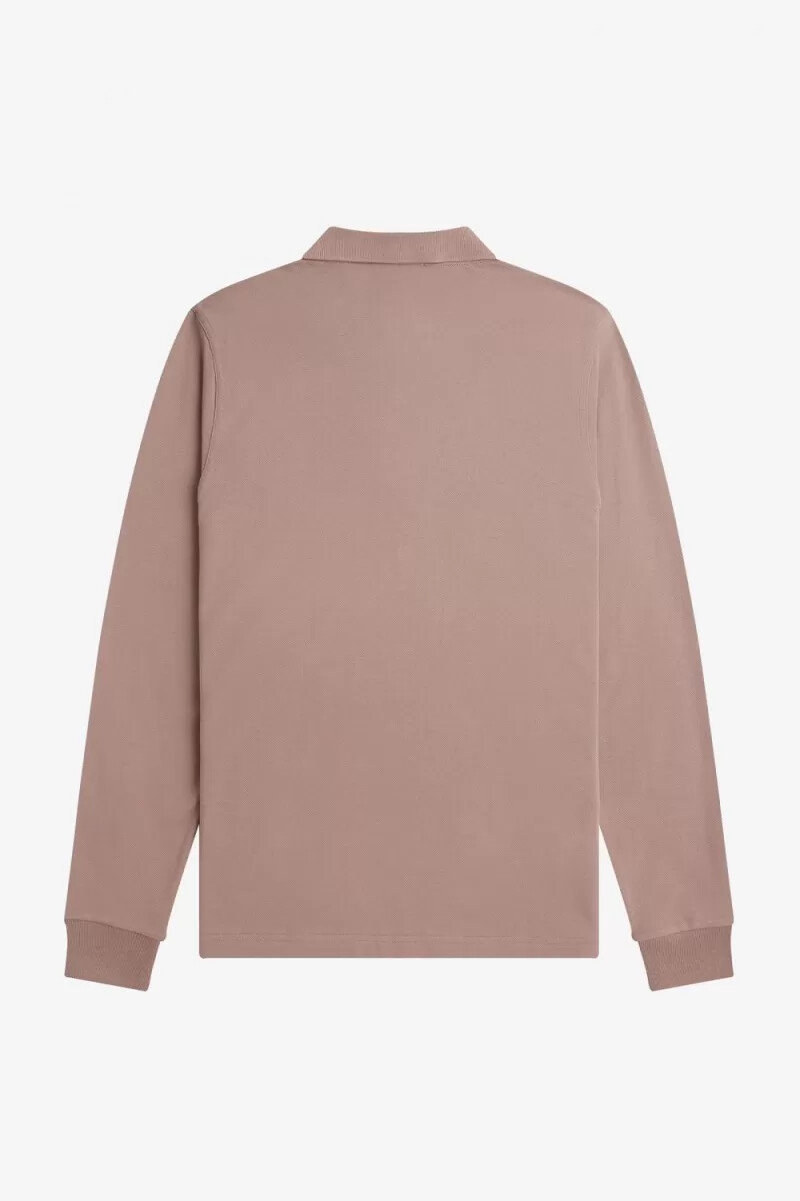 fred perry m6006 camicia da uomo rosa scuro tabacco bruciato