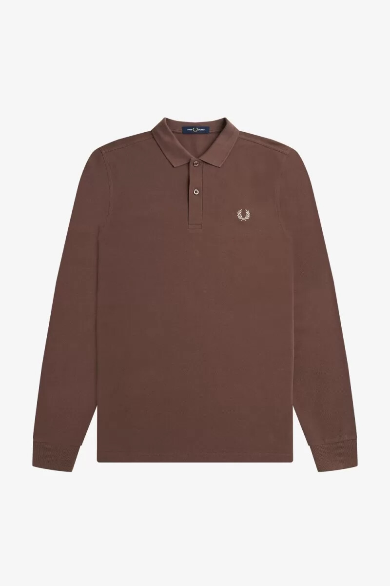 fred perry m6006 camicia da uomo rosso scuro grigio caldo