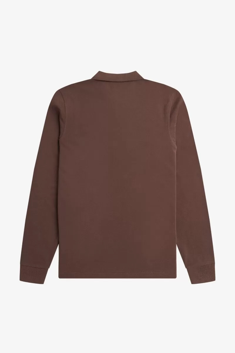 fred perry m6006 camicia da uomo rosso scuro grigio caldo