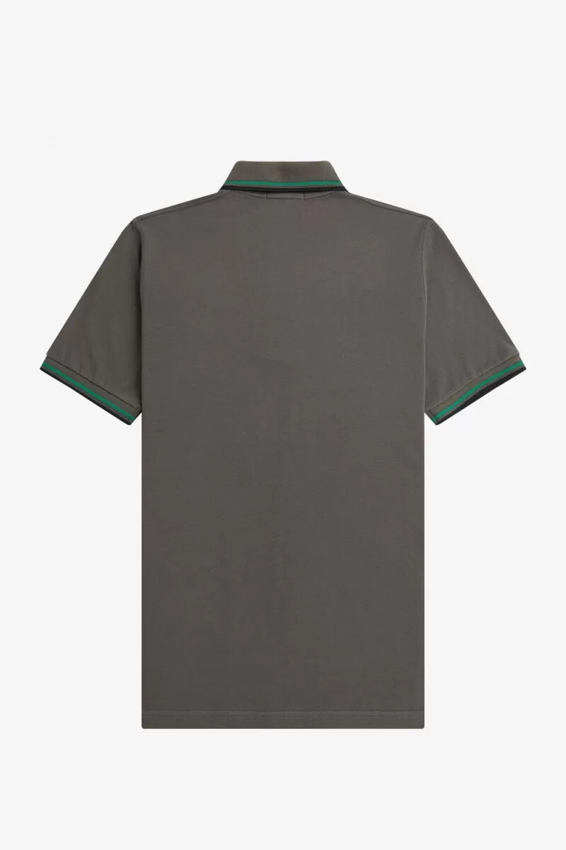 fred perry m12 camicia da uomo verde campo verde nero