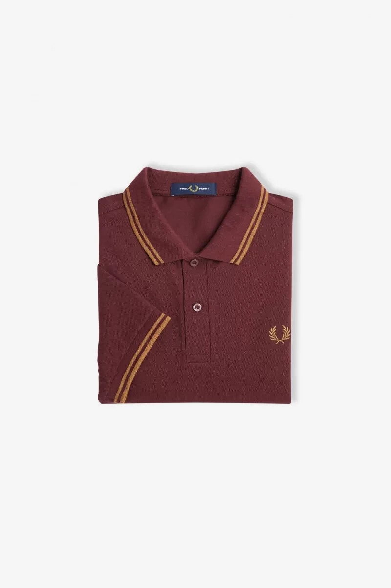 fred perry m3600 camicia da uomo color sangue di bue