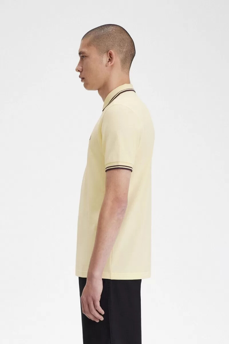 fred perry m3600 camicia da uomo color acquamarina e crema blu navy francese