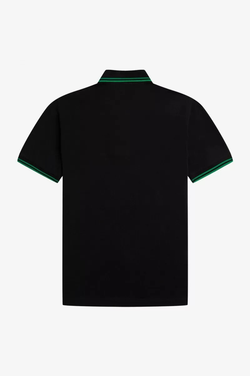 camicia da uomo fred perry m12 nera e verde