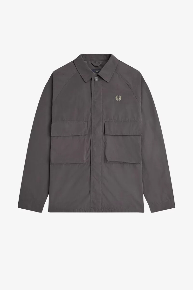 camicia da uomo fred perry utility color canna di fucile