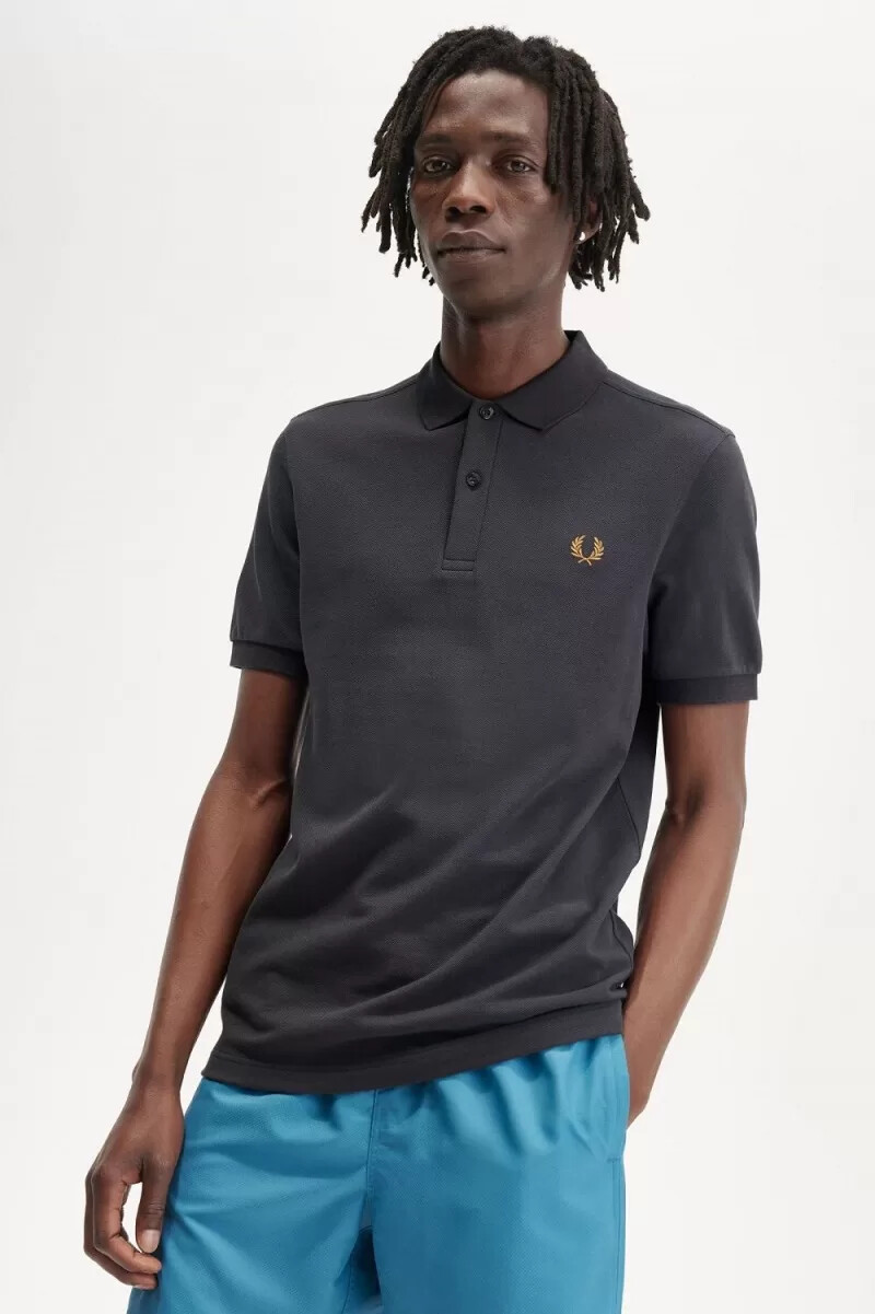 fred perry m6000 camicia da uomo anchor grey dark coffee