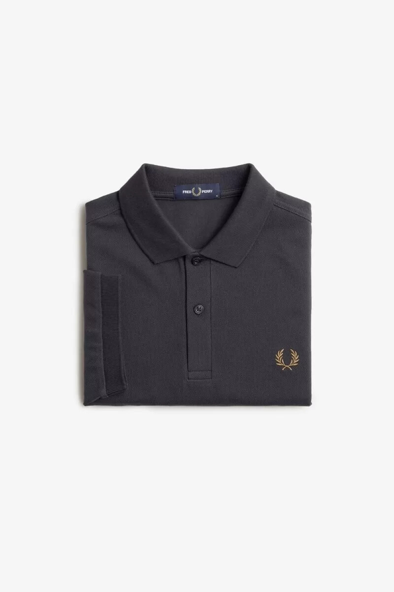 fred perry m6000 camicia da uomo anchor grey dark coffee