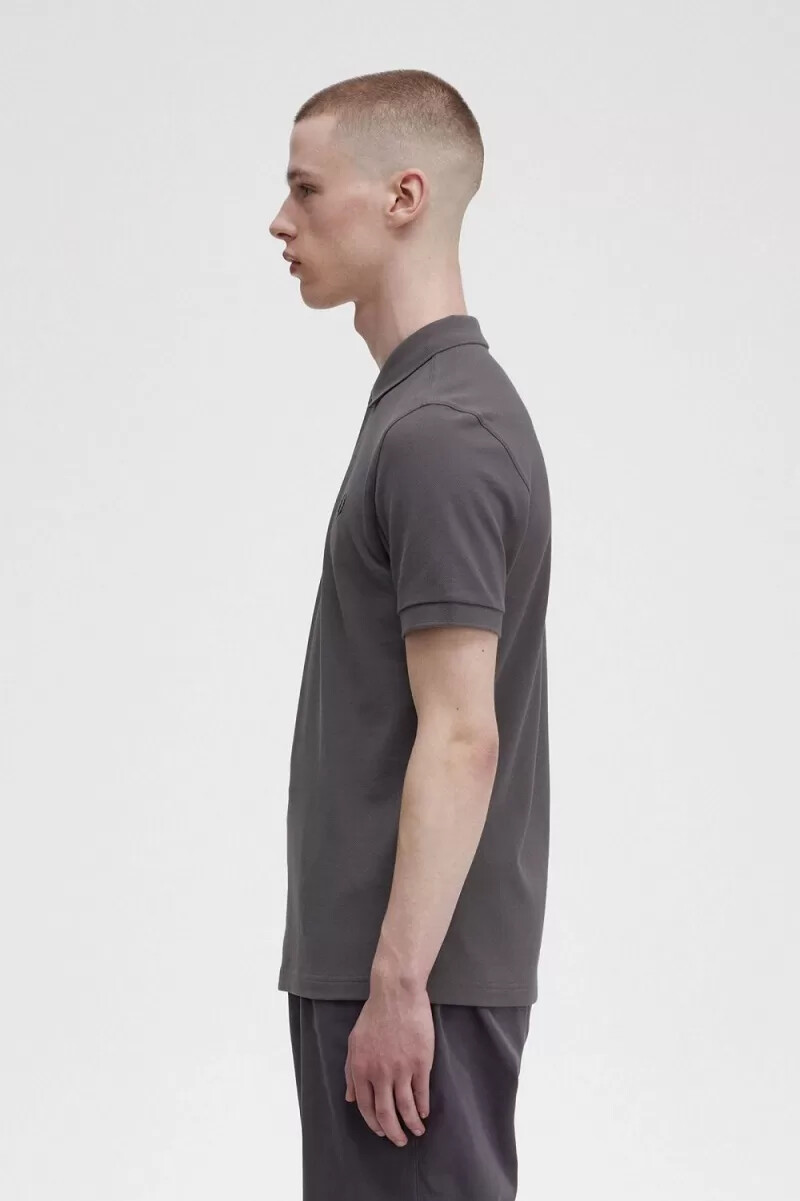 fred perry m6000 camicia da uomo gunmetal black