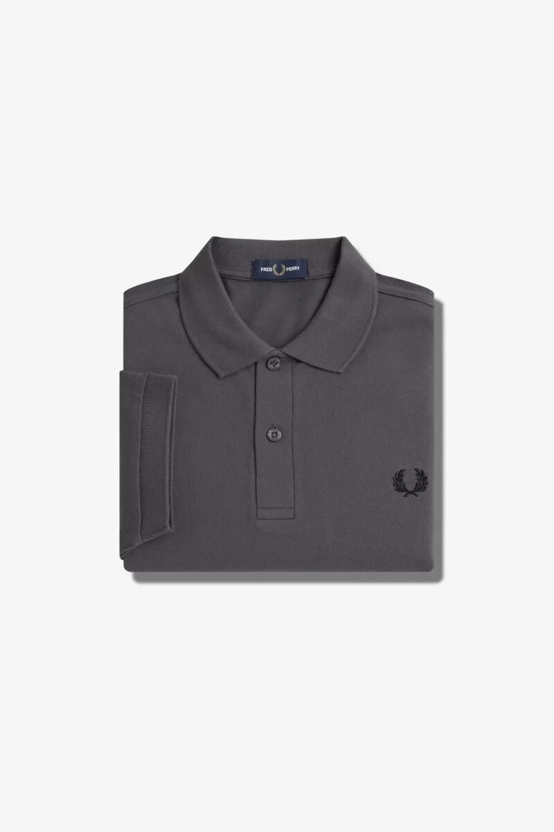 fred perry m6000 camicia da uomo gunmetal black
