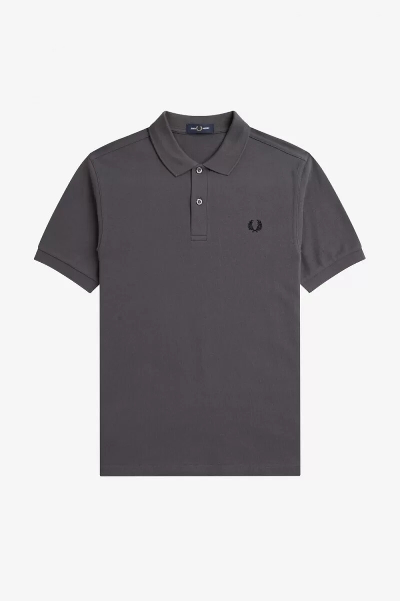 fred perry m6000 camicia da uomo gunmetal black