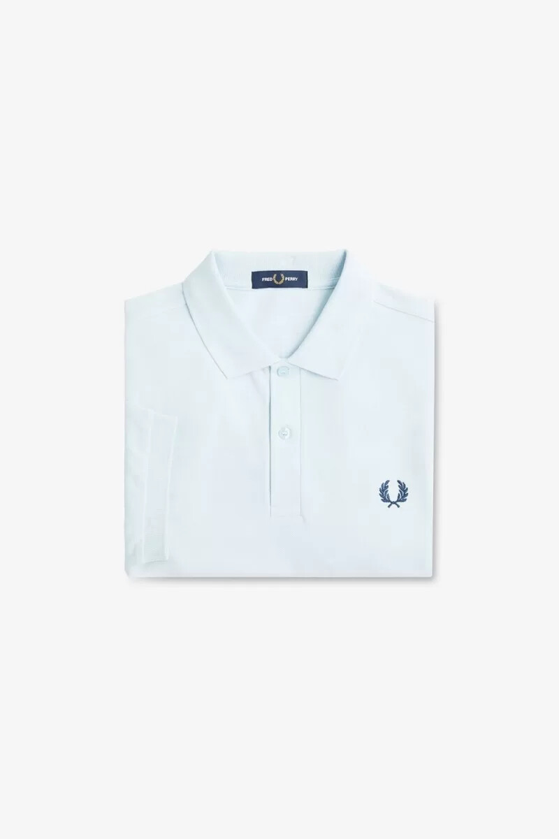 fred perry m6000 camicia da uomo light aqua midnight blue