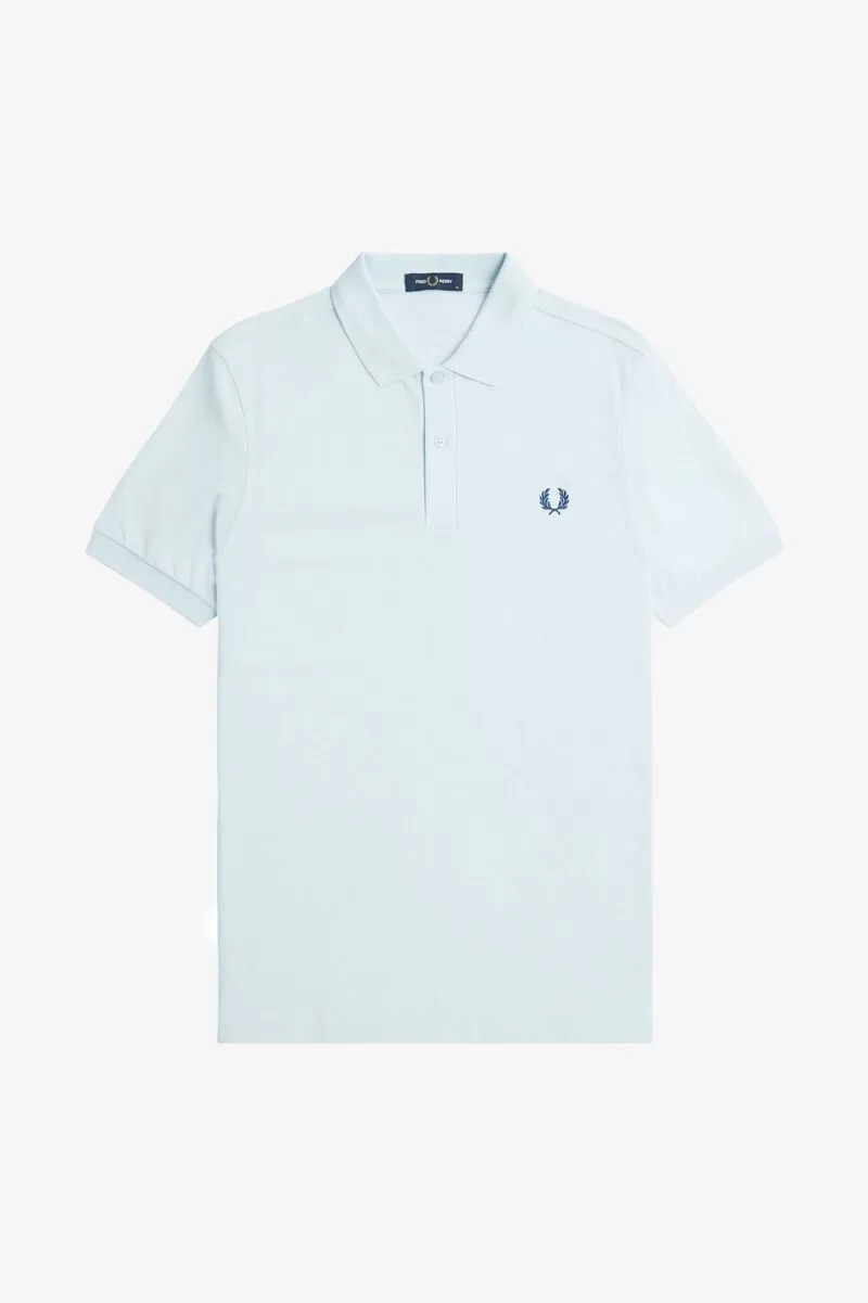 fred perry m6000 camicia da uomo light aqua midnight blue