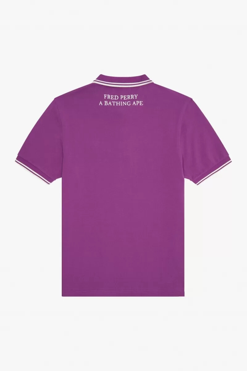 camicia da uomo fred perry camouflage viola
