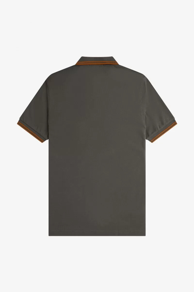 fred perry m3600 camicia da uomo verde campo marrone
