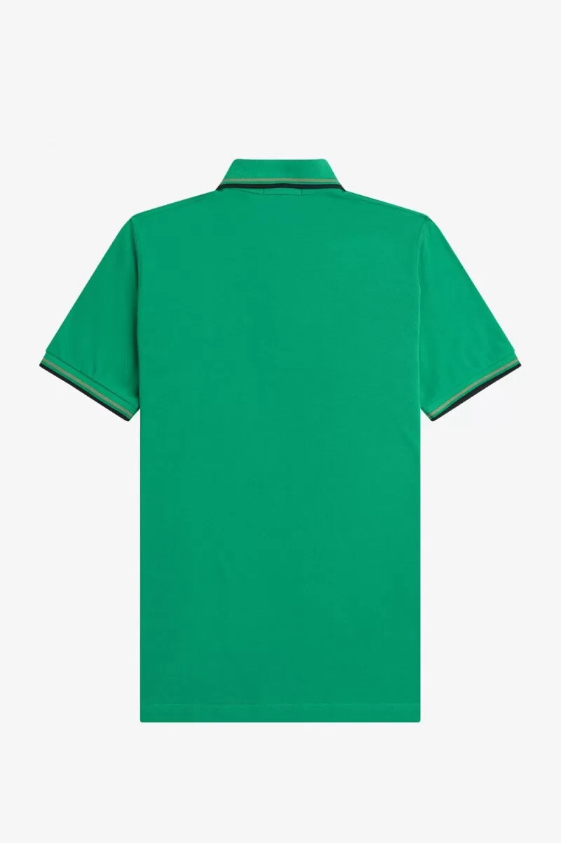 fred perry m12 camicia da uomo verde campo verde nero