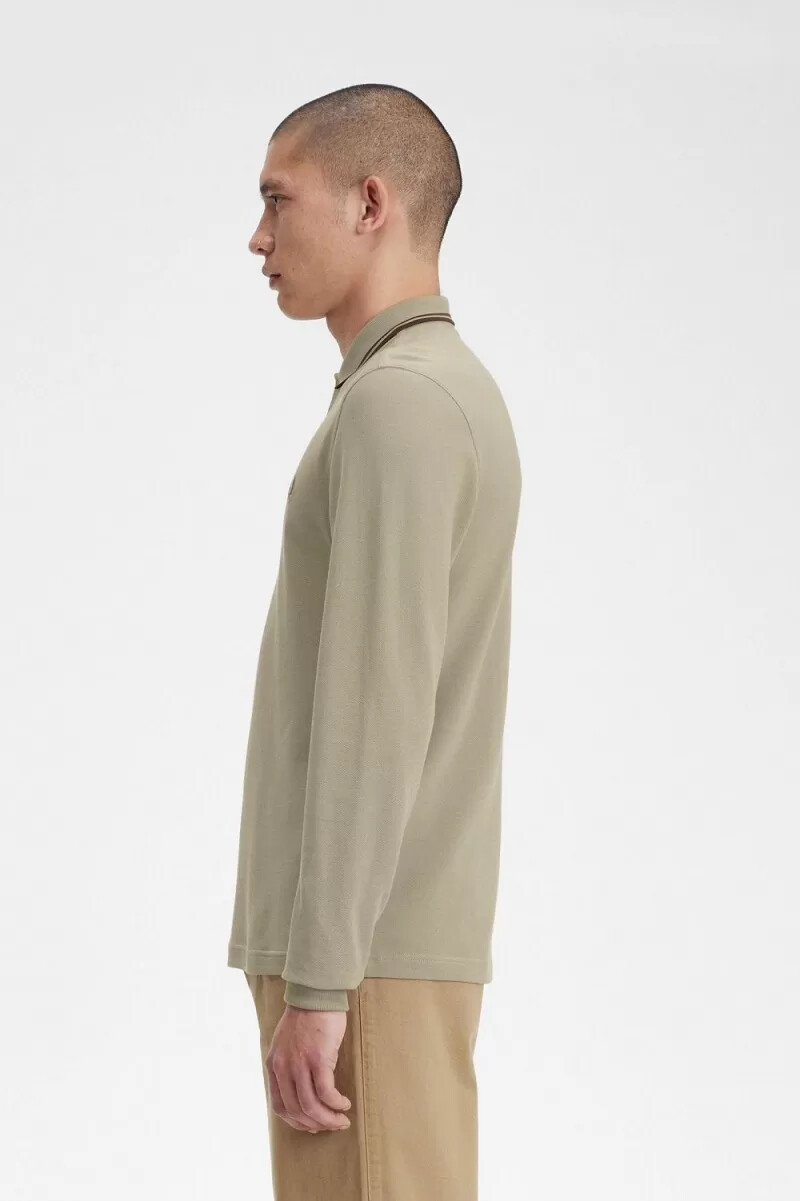 fred perry m3636 camicia da uomo grigio caldo rosso scuro