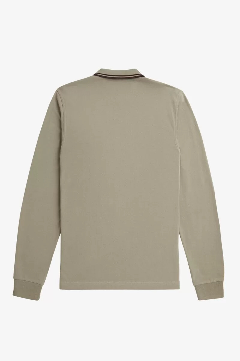 fred perry m3636 camicia da uomo grigio caldo rosso scuro