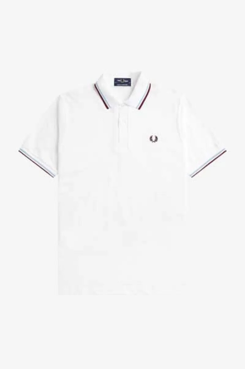 fred perry m12 camicia da uomo bianca acquamarina