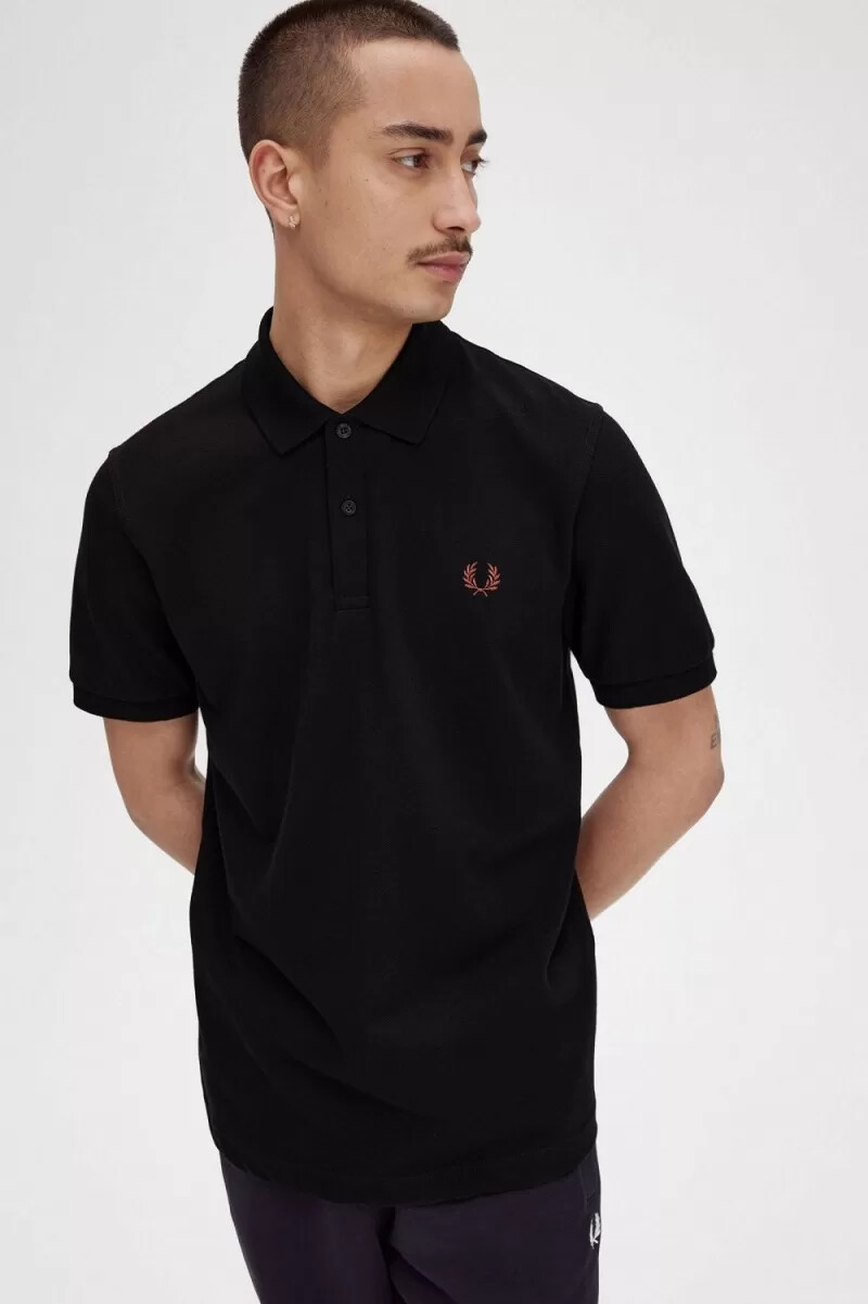 camicia da uomo fred perry m3 nera marrone whisky