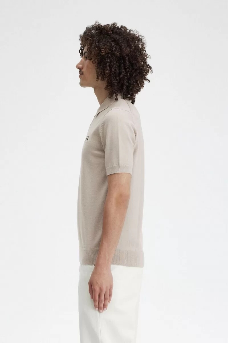 fred perry classic maglia da uomo in avena scura