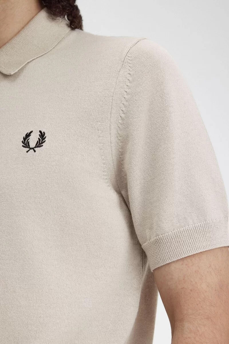 fred perry classic maglia da uomo in avena scura
