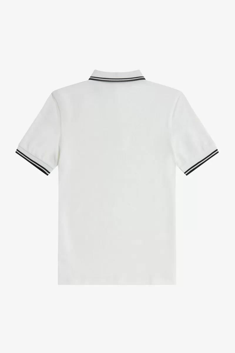 fred perry m3600 camicia da uomo bianca nera