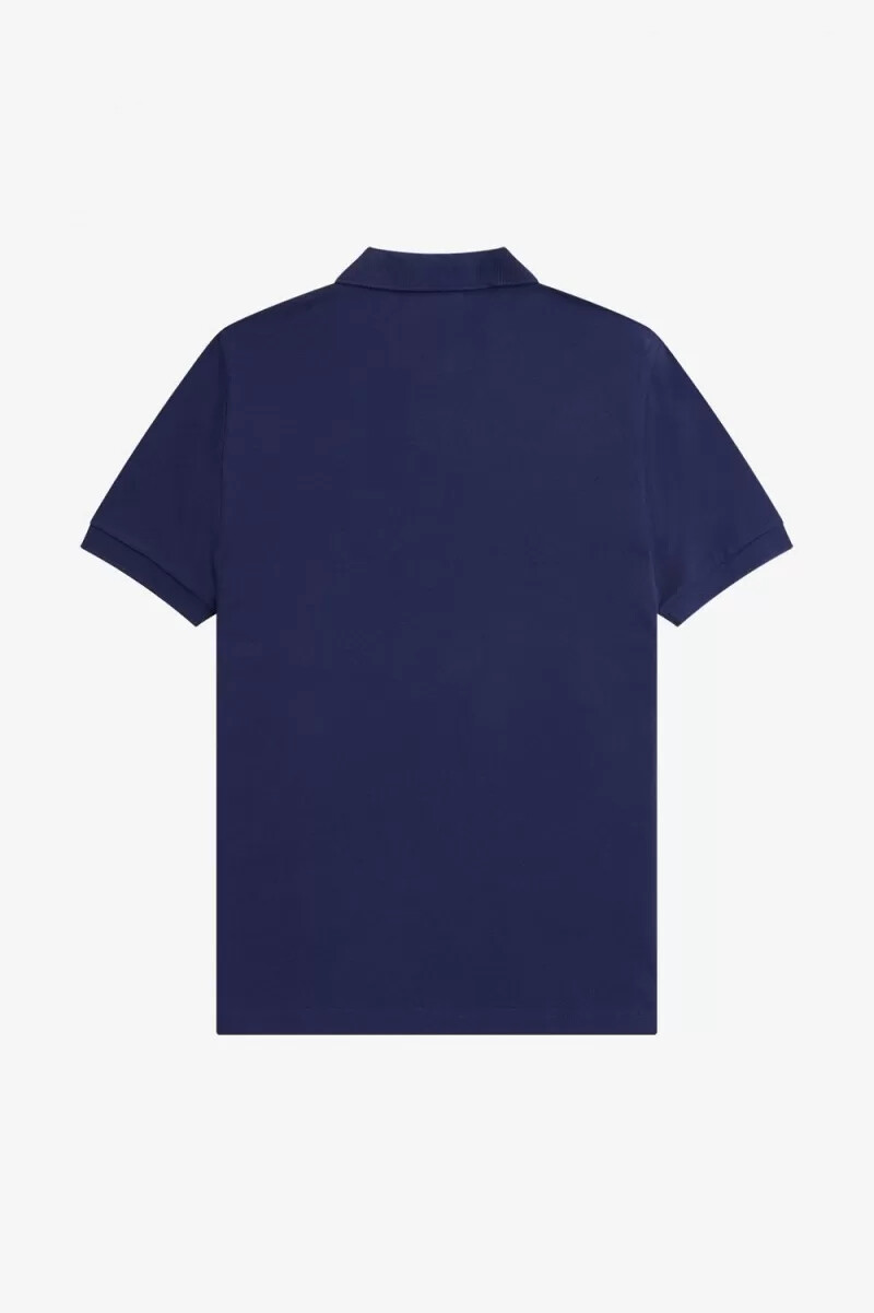 fred perry m6000 camicia da uomo blu navy francese whisky brown