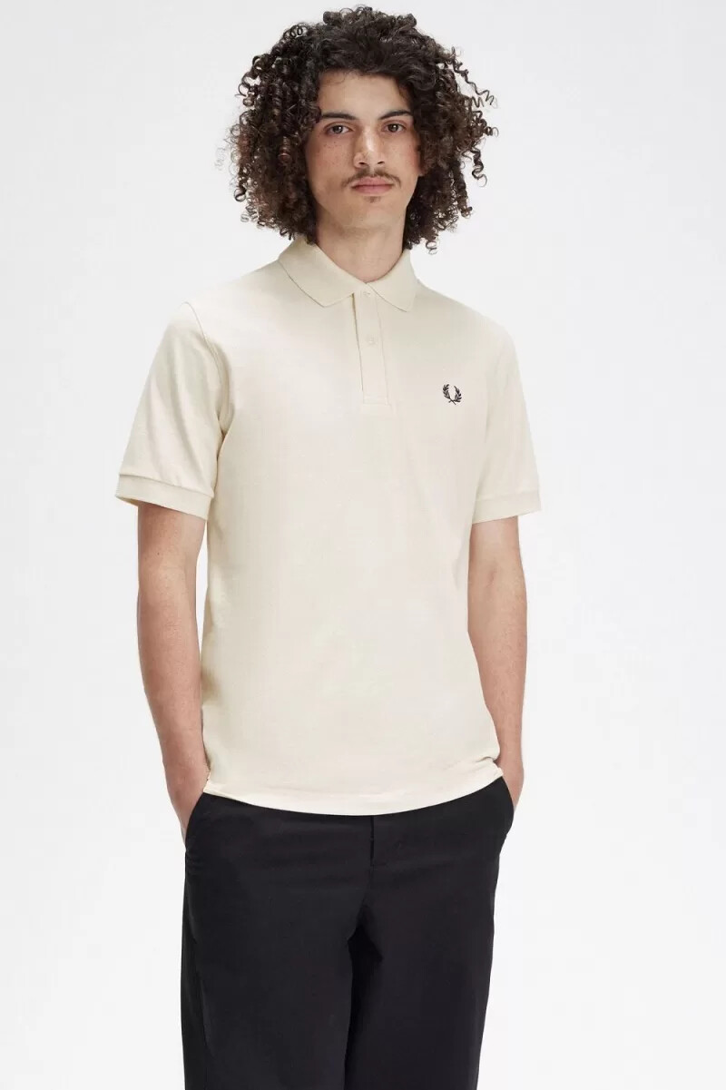camicia da uomo fred perry m3 beige nero