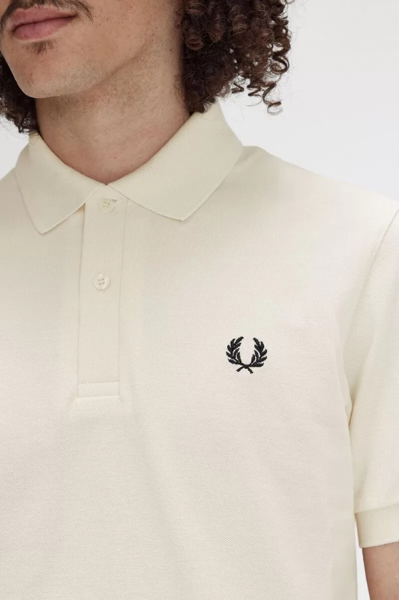 camicia da uomo fred perry m3 beige nero
