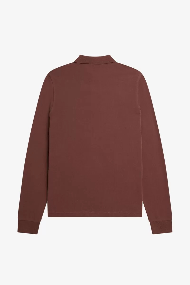 fred perry m6006 camicia da uomo whisky brown menta intenso