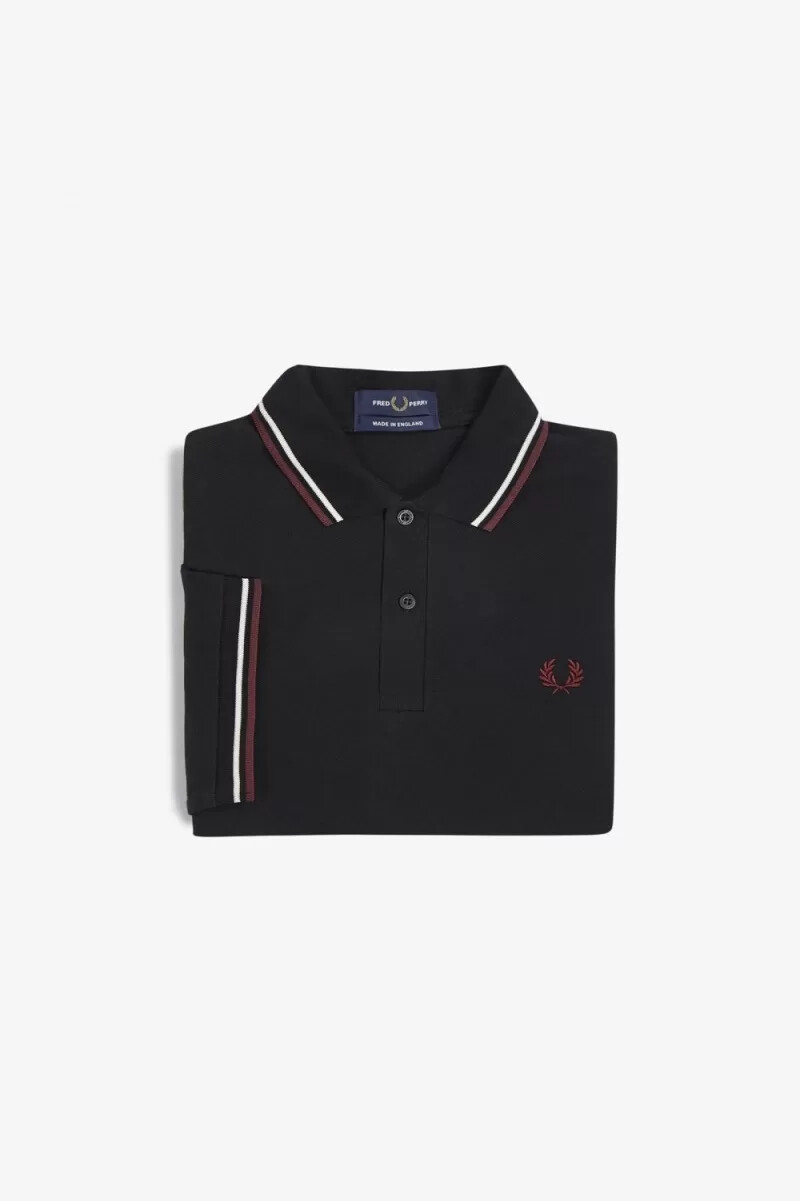 fred perry m12 camicia da uomo nera beige sangue di bue