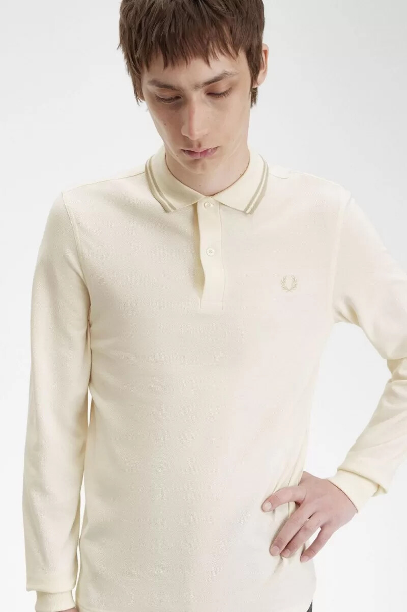 fred perry m3636 camicia da uomo beige avena avena