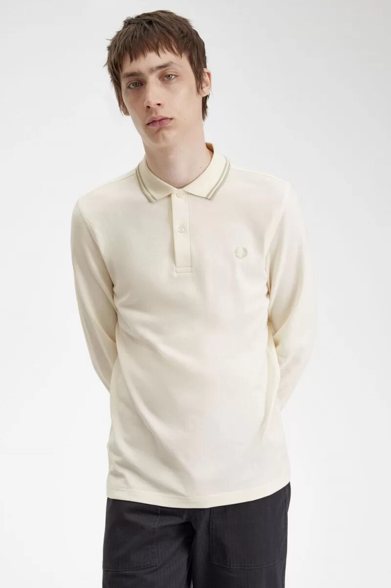 fred perry m3636 camicia da uomo beige avena avena
