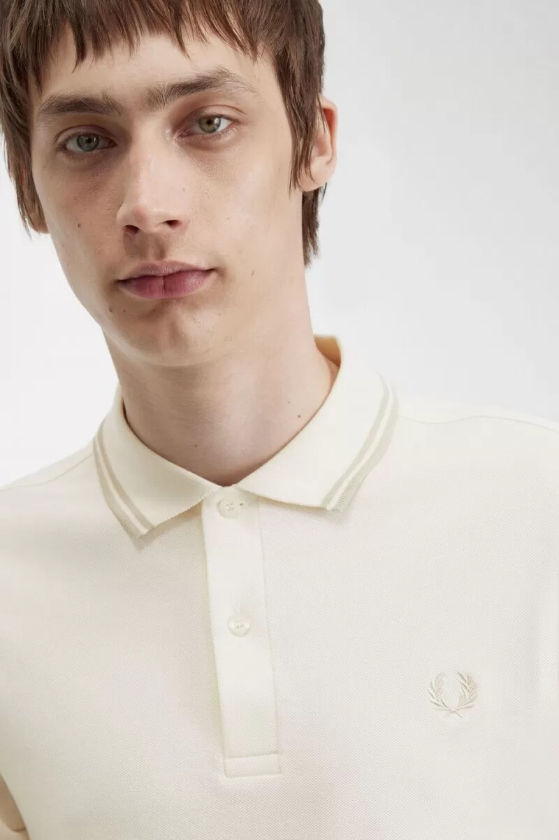 fred perry m3636 camicia da uomo beige avena avena